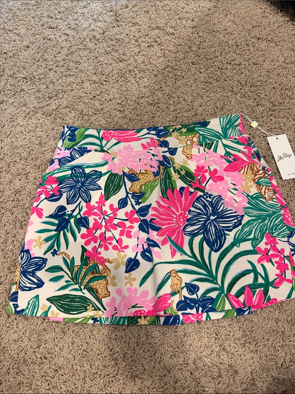 Lilly Pulitzer Multicolor Floral A-Line Skirt